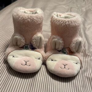 Cat & Jack Kids Llama Plush Slippers Size‎ L 9/10